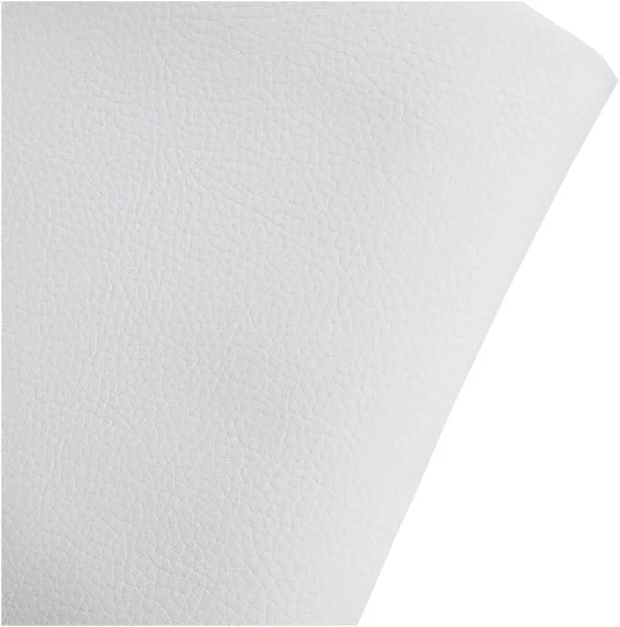 Faux Leather Fabric Leatherette，PVC Double-Sided Handbag for Sewing Upholstery 160CM Width(White,1.6X7m)