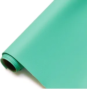 Faux Leather Leatherette PU Fabric Material Upholstery Crafts DIY Sewings Sofa Handbag Car Seat Decorations(Lake Blue,1.6X15m)