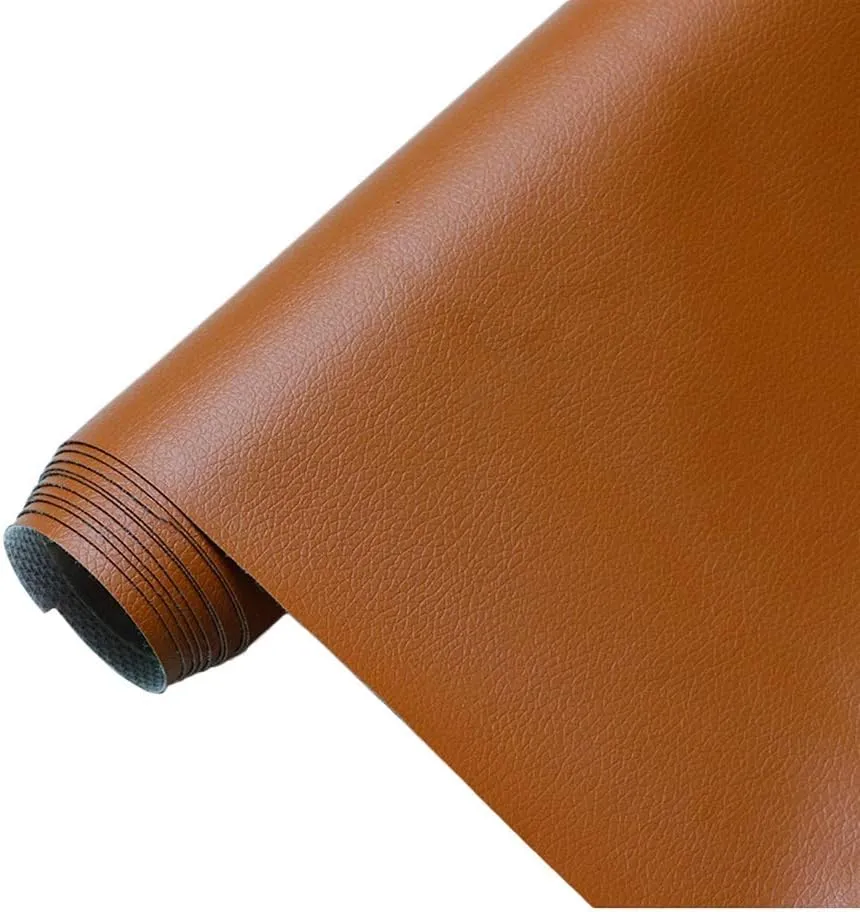 Faux Leather Sheets 100x160cm, Faux Leather Fabric, Ideal for DIY Craft Leather Earrings Phone Covers Handbag(Colour: Brown)(1.6X6m)