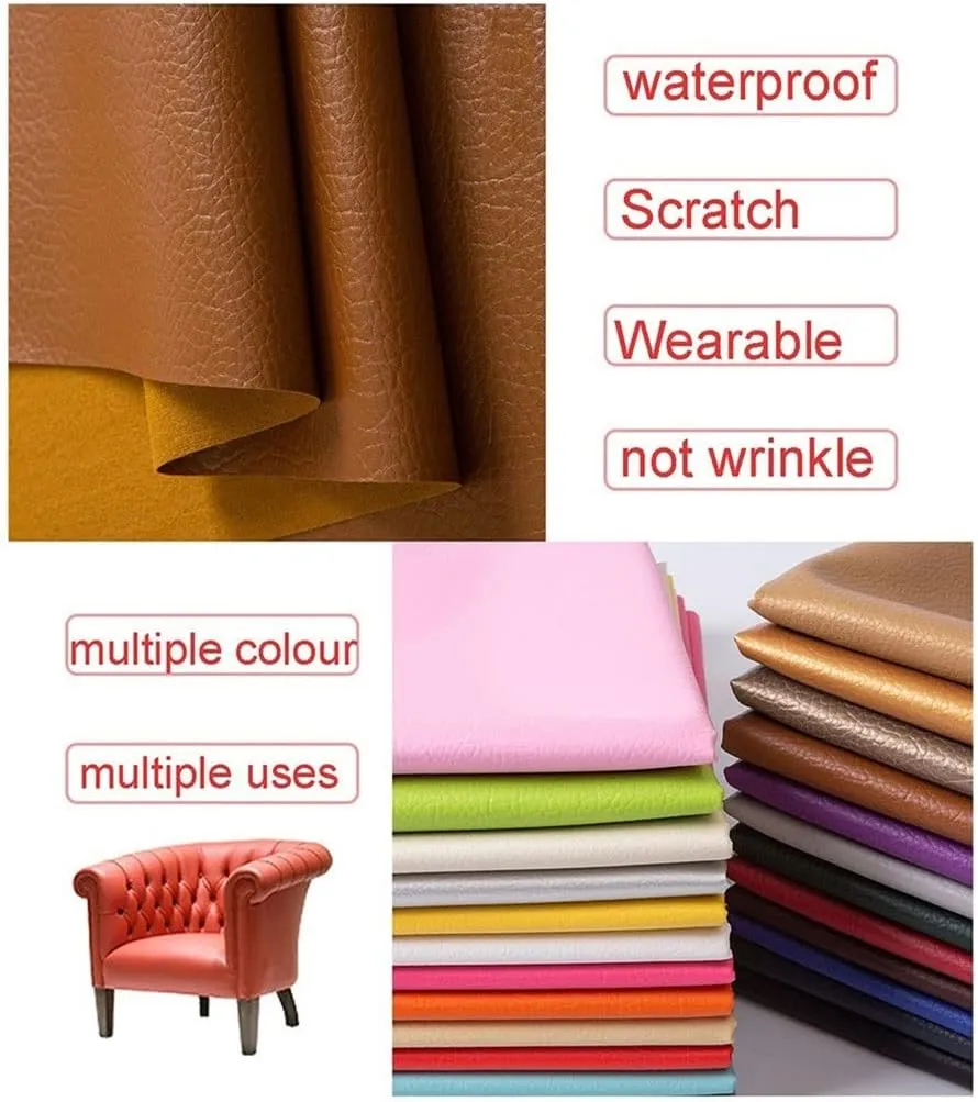 Faux Leather Vinyl PVC Fabric Waterproof Leatherette Automotive, Headliner,Furniture Upholstery,DIY Projects, Headboards(Blue,1.4x10m)