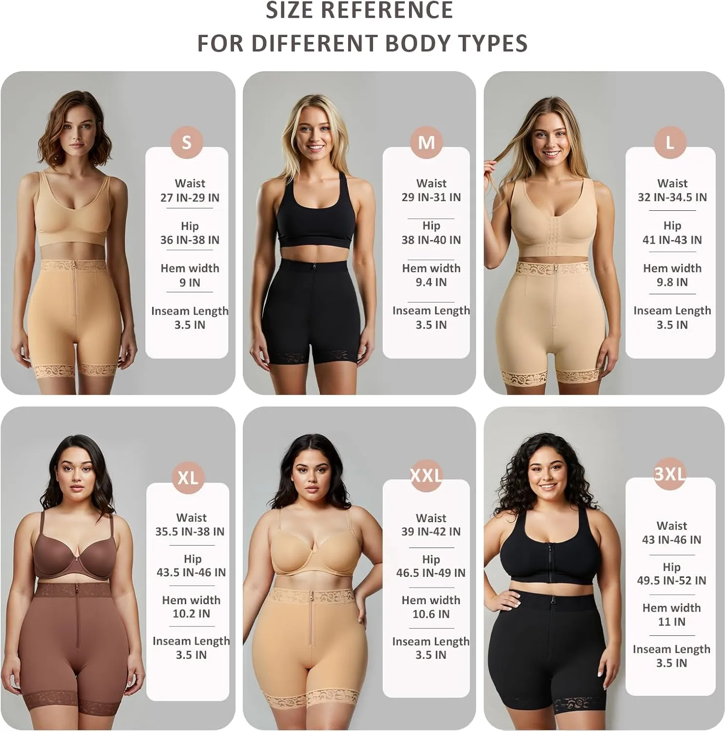 FeelinGirl Body Shaper for Women Butt Lifting Shapewear Tummy Control Panties with Hook Zipper Closure