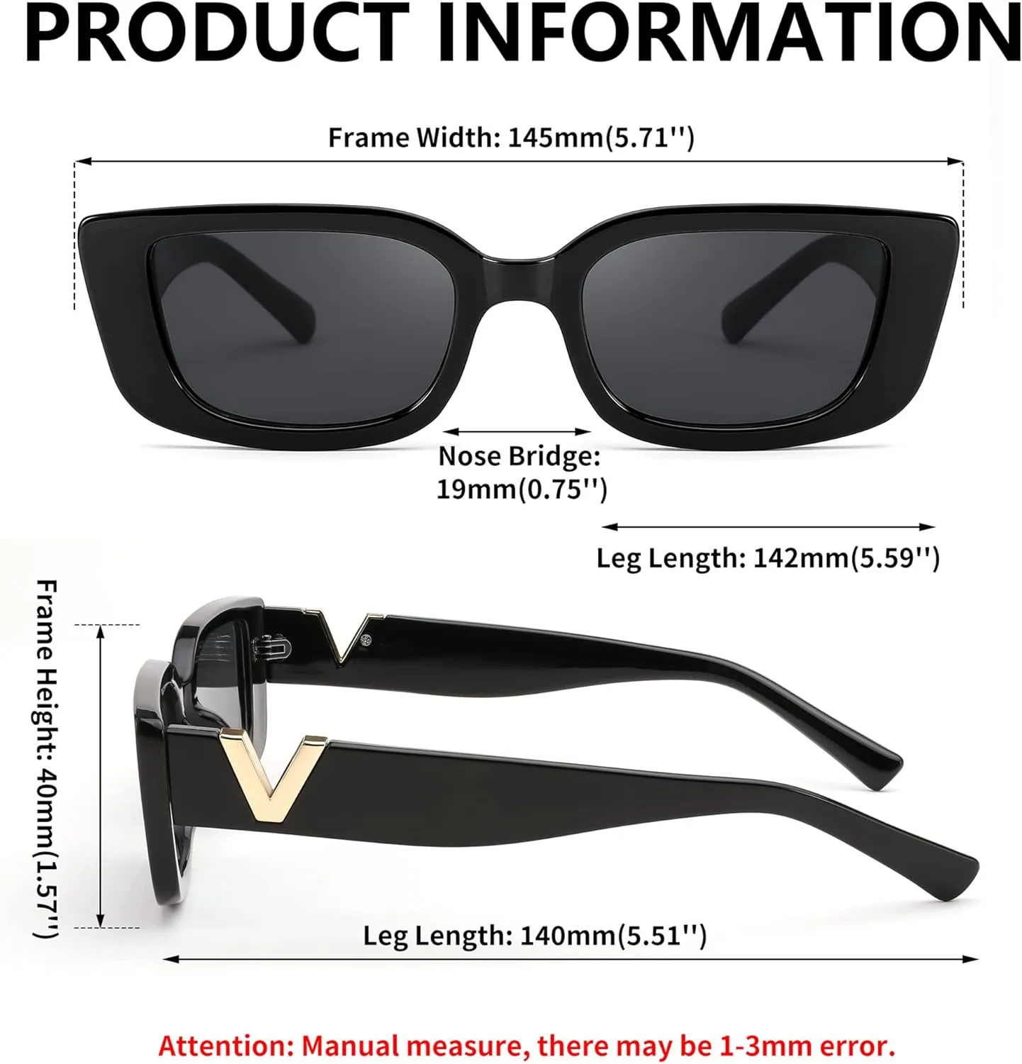 FEISEDY Small Rectangle Sunglasses for Women Men Vintage Trendy Y2K Rectangular Sunglasses B9066
