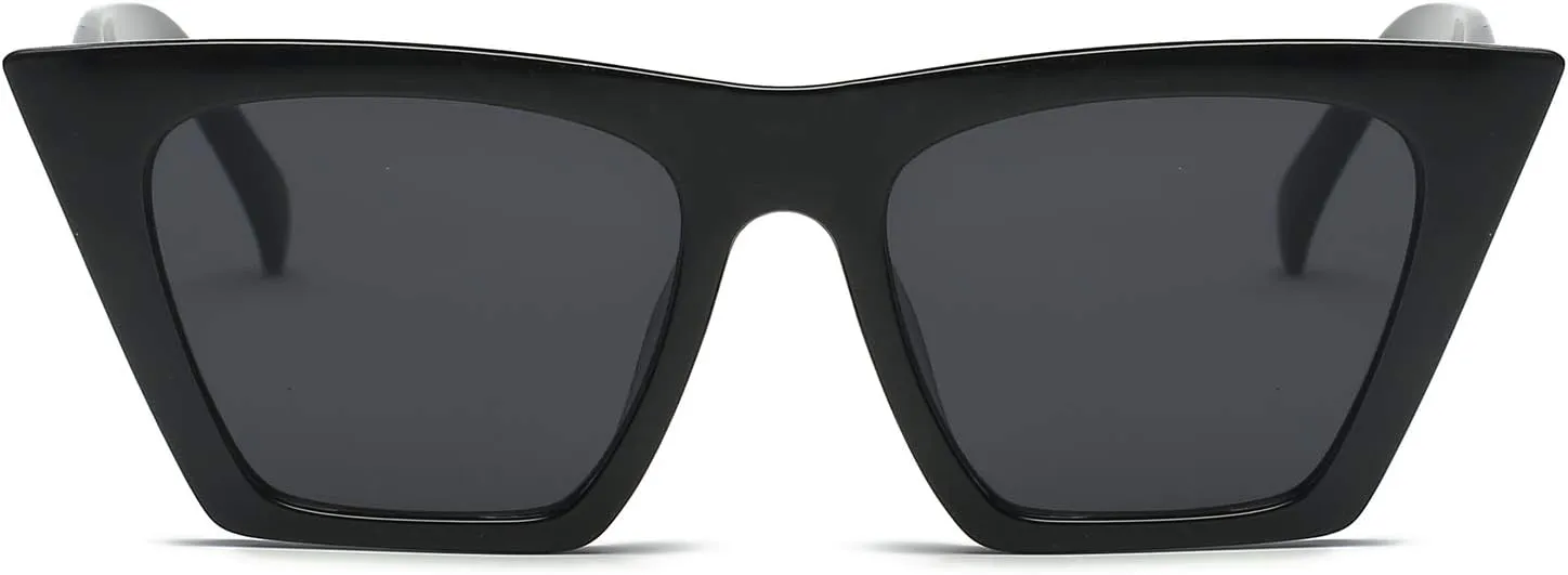 FEISEDY Vintage Square Cat Eye Sunglasses Women Trendy Cateye Sunglasses B2473