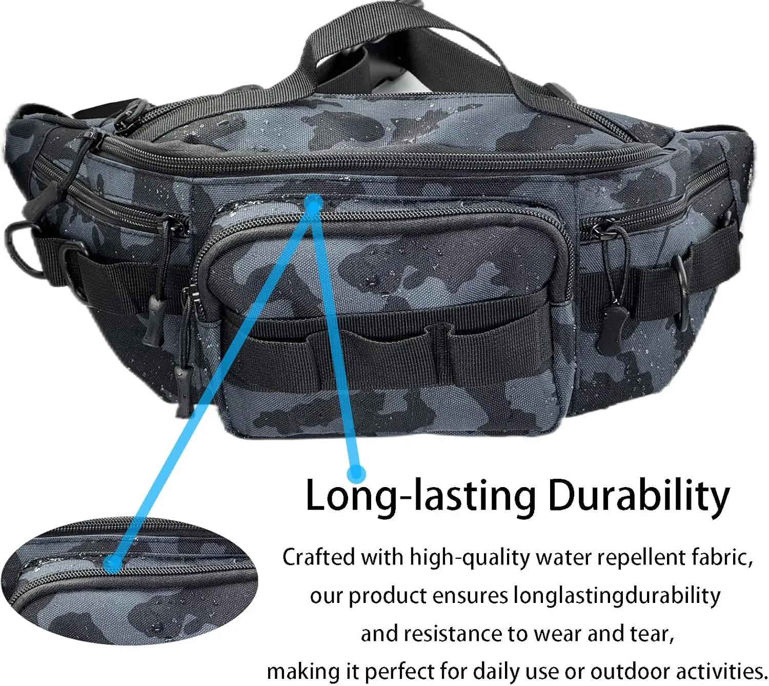Fishing Fanny Pack for Men -Fishing Fanny Pack-Lightweight and Fishing Sling Pack