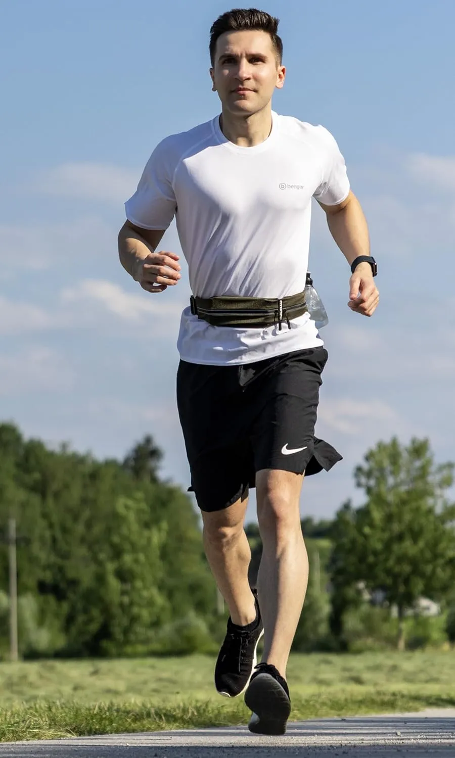 Fitgriff® Running Belt for Men & Women - Secure Jogging Pouch for Phone, Keys & Essentials - For All Cell Phones