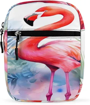 Flamingo Watercolor Small Satchel Mini Crossbody Sling Bag Shoulder Bag for Men Women Workout Travelling