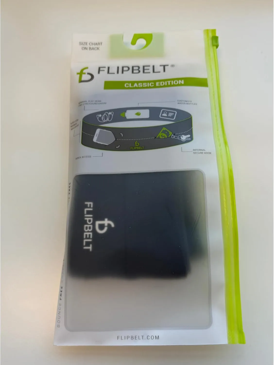FlipBelt Lightweight Running Air Belt, Fitness and Running Fanny Pack for Women and Men, Non Chafing Waist Band Pack for Phone, Keys, Money, Moisture Wicking Storage Belt, USA Company