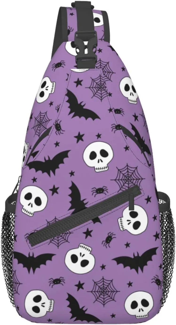Fylybois Bat Sling Bag Multipurpose Crossbody Backpack For Women Chest Daypack Outdoor Cycling Hiking Travel