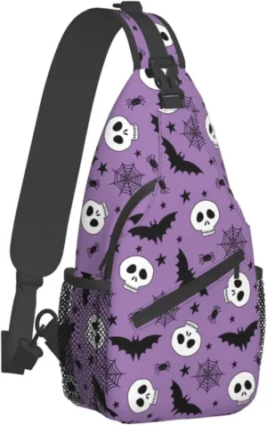 Fylybois Bat Sling Bag Multipurpose Crossbody Backpack For Women Chest Daypack Outdoor Cycling Hiking Travel