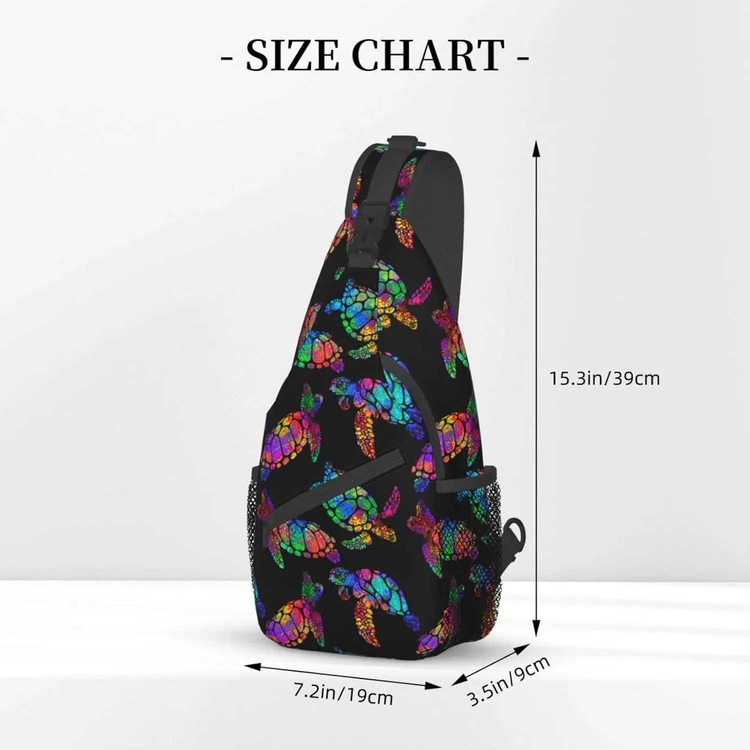 FyLybois Sea Turtle Sling Bag Multipurpose Crossbody Backpack For Women Chest Daypack Outdoor Cycling Hiking Travel