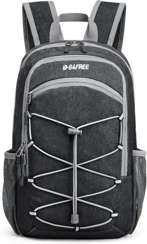 G4Free Mini 12L Hiking Backpack RFID Small Rucksack Compact Multipurpose Daypacks for Men Women Camping Walking Daytrip, Dark Grey