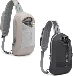 G4Free Sling Bag RFID Blocking Lightweight Crossbody Backpack Chest Shoulder Bag for Travel Sports Running Hiking (Black Grey)
