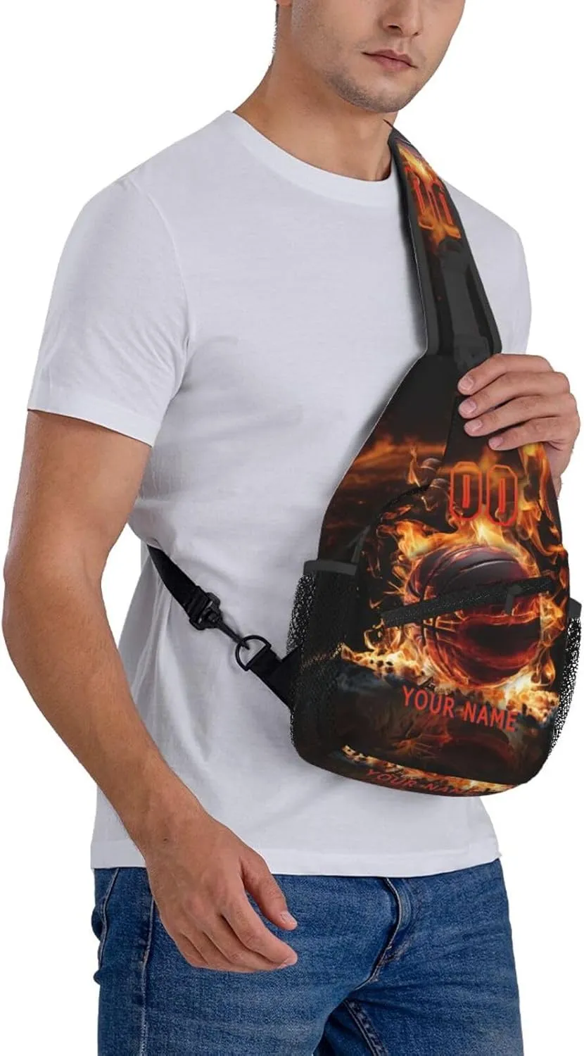 Generic Basketball Sling Bag Basketball Basketball Crossbody Bag Chest Bag Gym Cycling Travel Hiking Daypack For Men Women