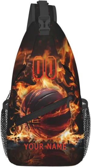 Generic Basketball Sling Bag Basketball Basketball Crossbody Bag Chest Bag Gym Cycling Travel Hiking Daypack For Men Women