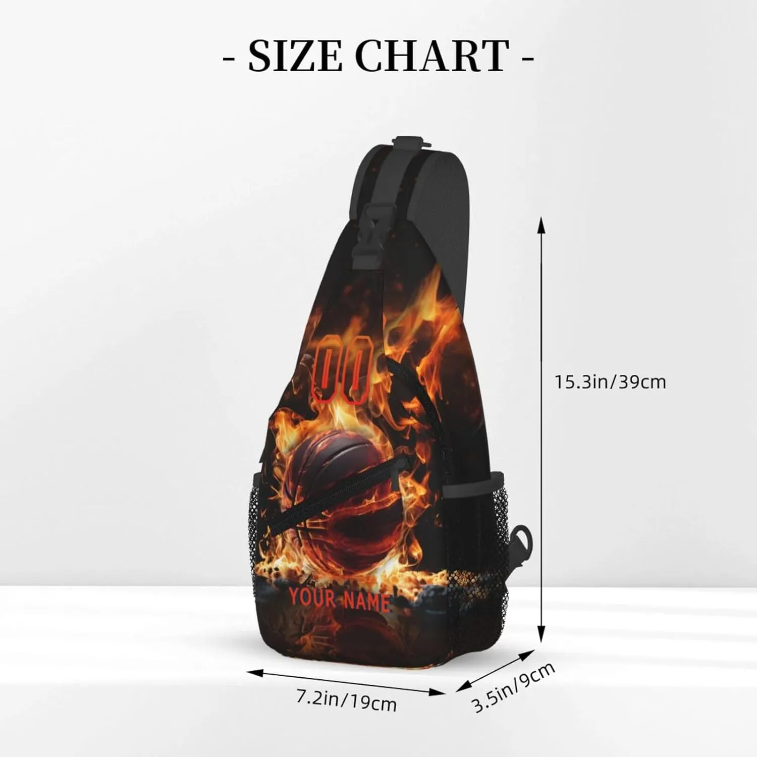 Generic Basketball Sling Bag Basketball Basketball Crossbody Bag Chest Bag Gym Cycling Travel Hiking Daypack For Men Women
