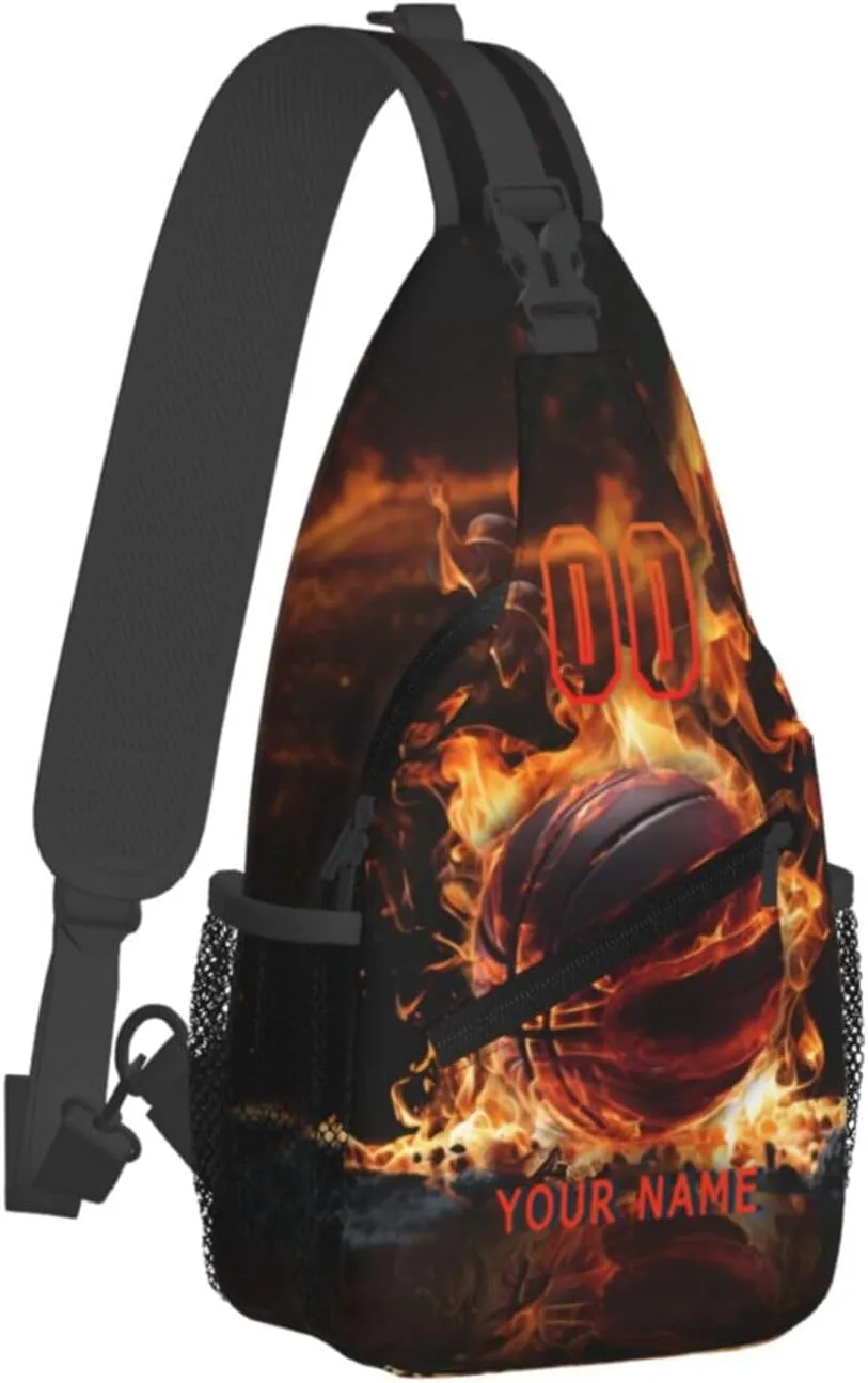 Generic Basketball Sling Bag Basketball Basketball Crossbody Bag Chest Bag Gym Cycling Travel Hiking Daypack For Men Women