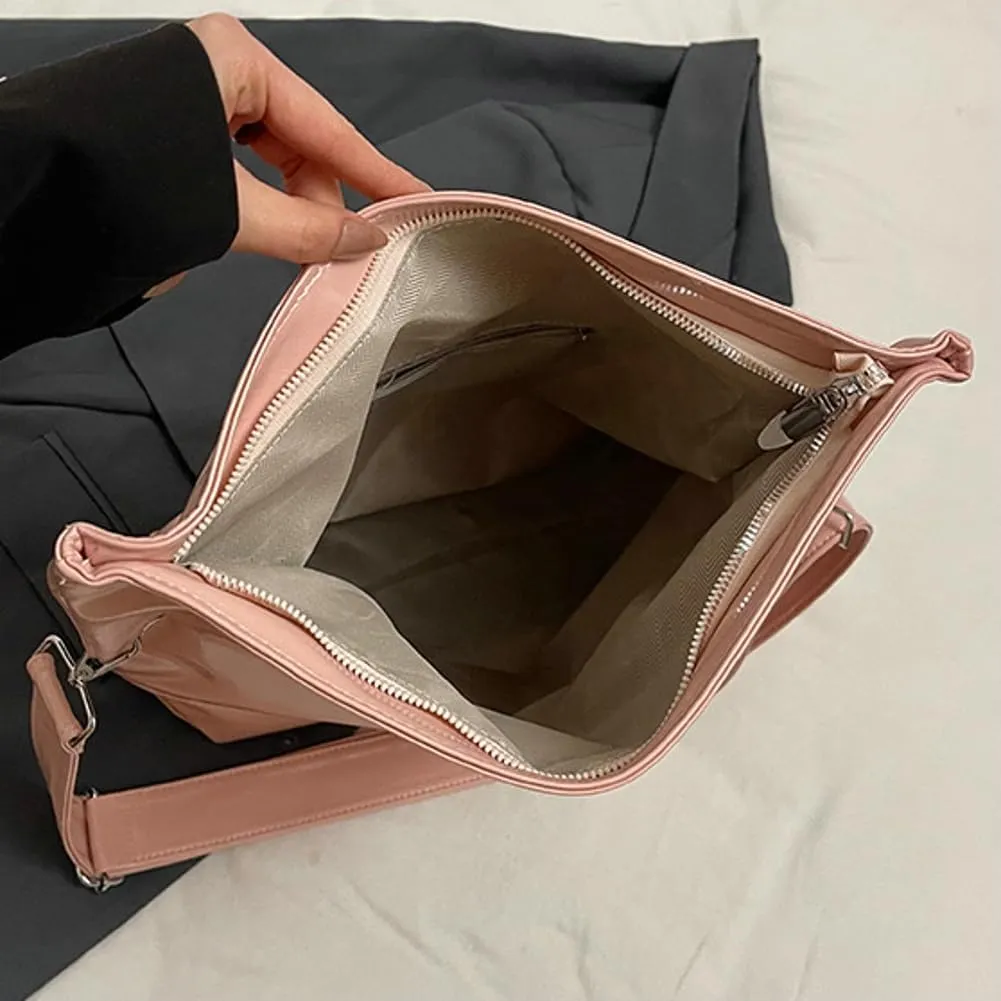 Gentle Butterfly Pleated Shoulder Bag for Women Soft PU Leather Cross Body Bag Work Outdoor Travel Tote Bag 2025