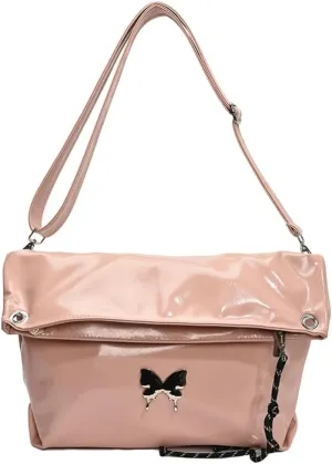 Gentle Butterfly Pleated Shoulder Bag for Women Soft PU Leather Cross Body Bag Work Outdoor Travel Tote Bag 2025