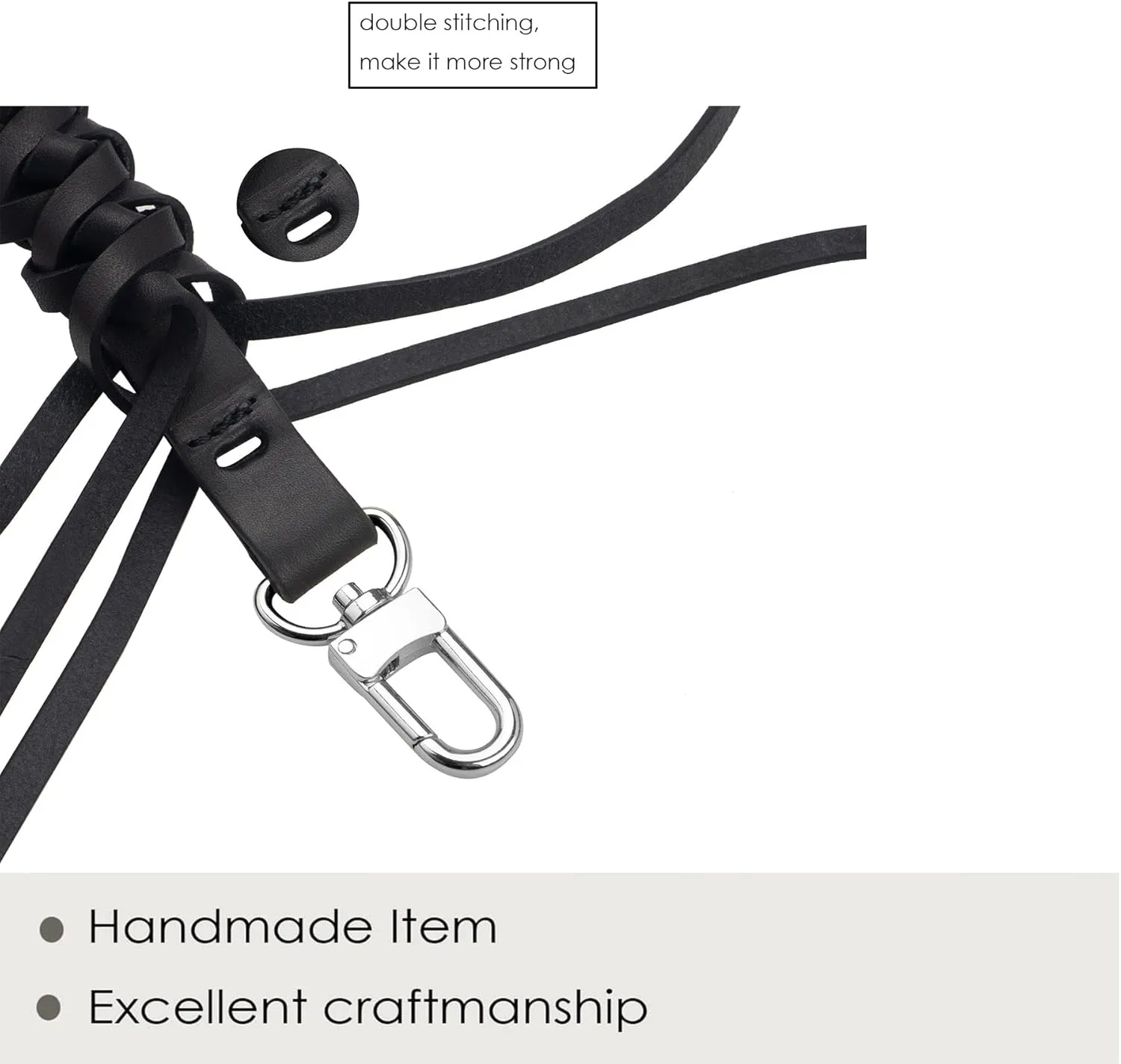 Genuine Leather Braided Handle compatible with Neonoe Strap for Metis Noe BB NM Beaubourg Hobo