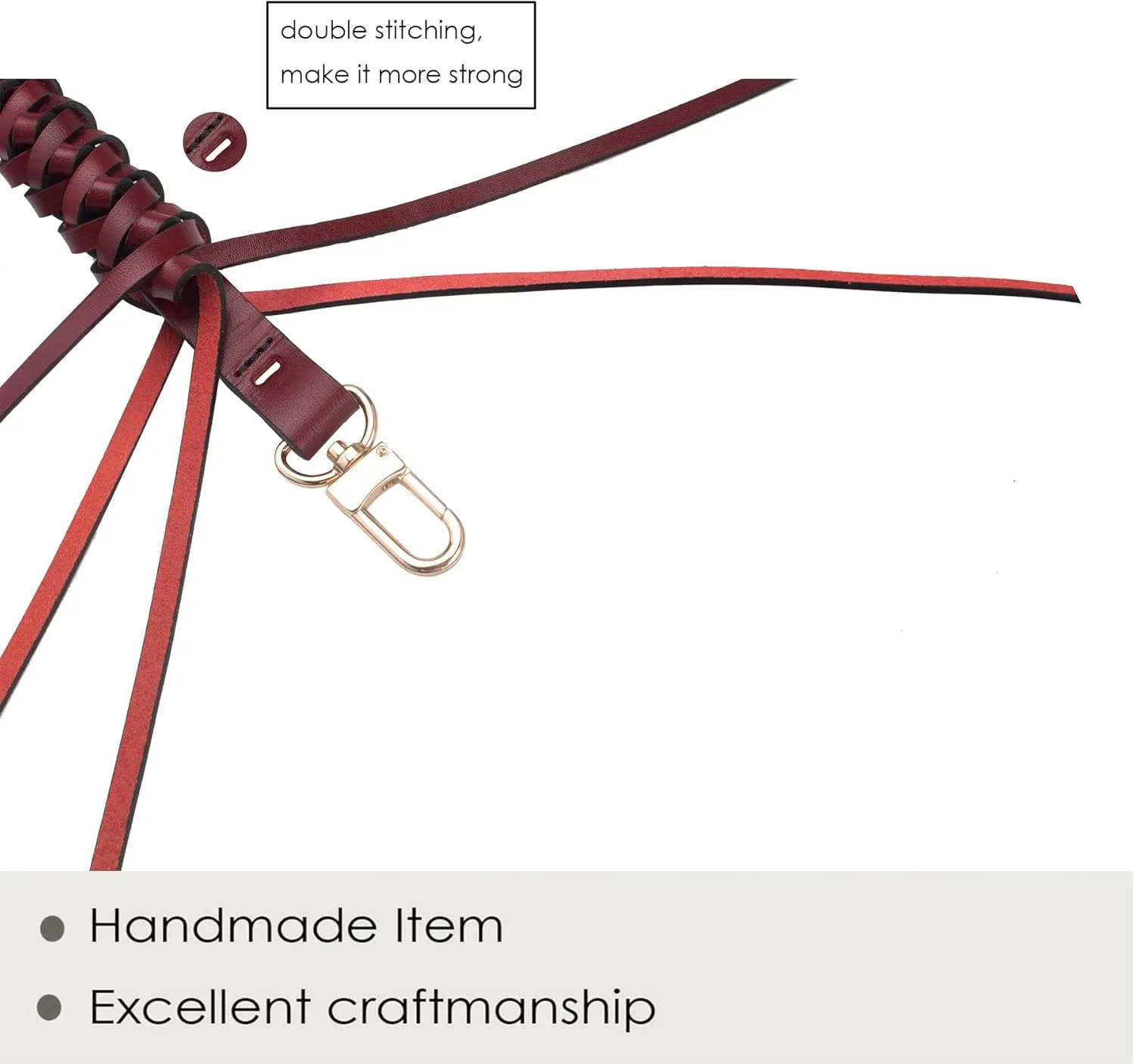 Genuine Leather Braided Handle compatible with Neonoe Strap for Metis Noe BB NM Beaubourg Hobo
