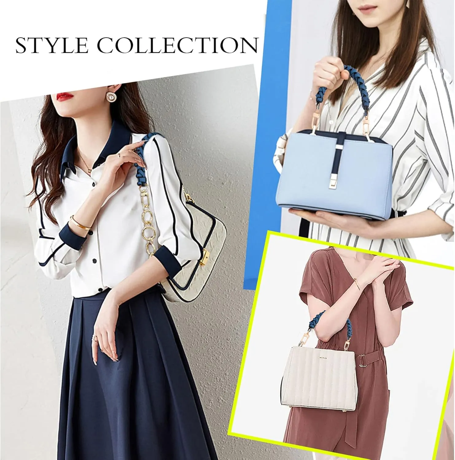 Genuine Leather Braided Handle compatible with Neonoe Strap for Metis Noe BB NM Beaubourg Hobo