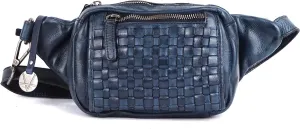 Genuine Leather Waist Bag Unisex, Waist Bag for Travel Trendy Casual Travelling Essentials Kept Bag Stylish, Durable, and Secure Travel Companion(VL-094-NAVY)