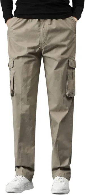 GIERIDUC Men Outdoor Cargo Pant Best Travel Pants for Long Flights Men's Mens Long Underwear Pants Mens Khaki Pants Outdoor