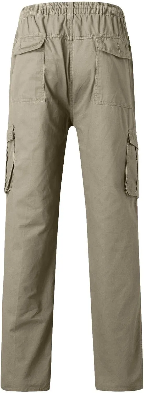 GIERIDUC Men Outdoor Cargo Pant Best Travel Pants for Long Flights Men's Mens Long Underwear Pants Mens Khaki Pants Outdoor