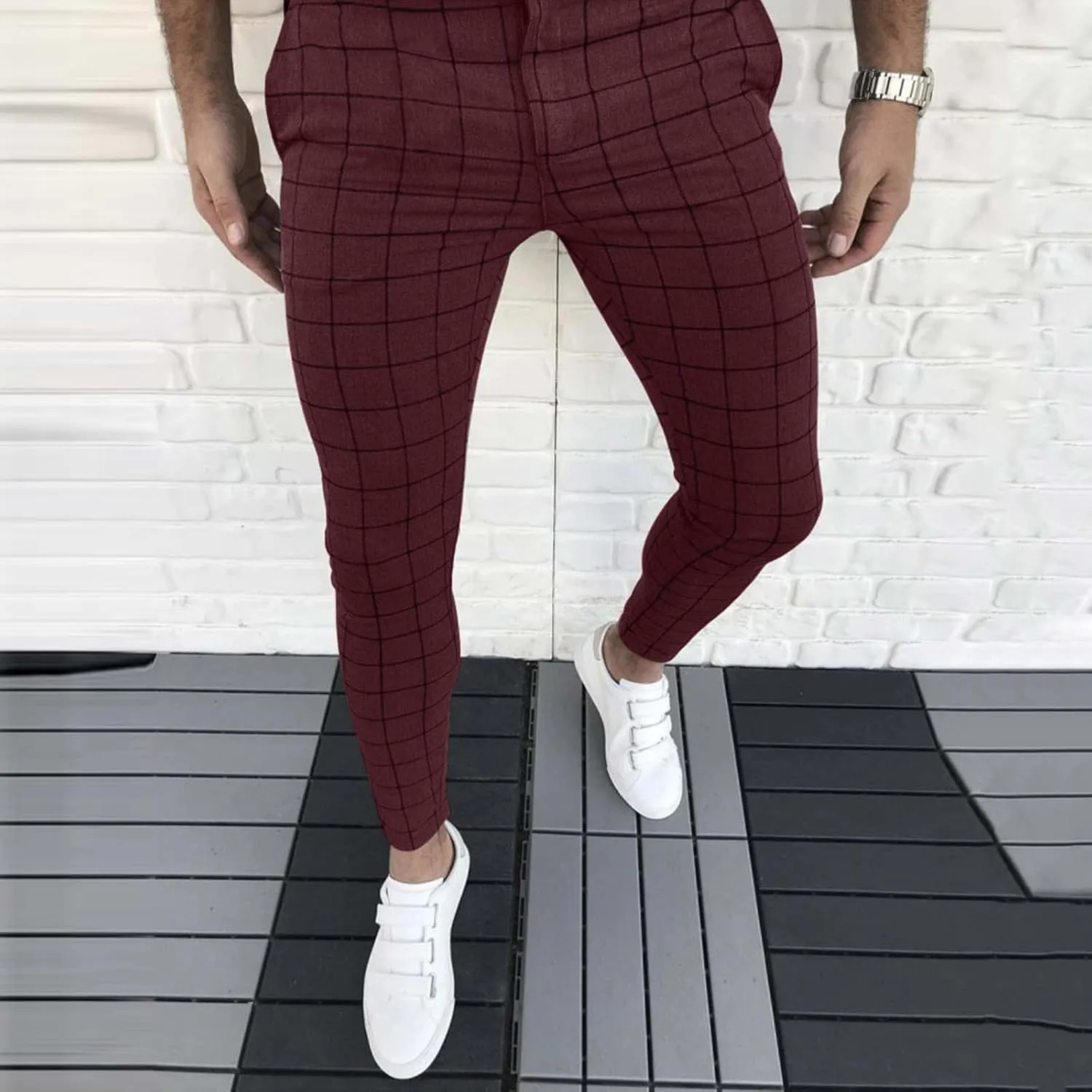 GIERIDUC Men's Athletic Running Joggers Mens Super Skinny Black Trousers Pants with The Long Strings Mens Long Running Pants