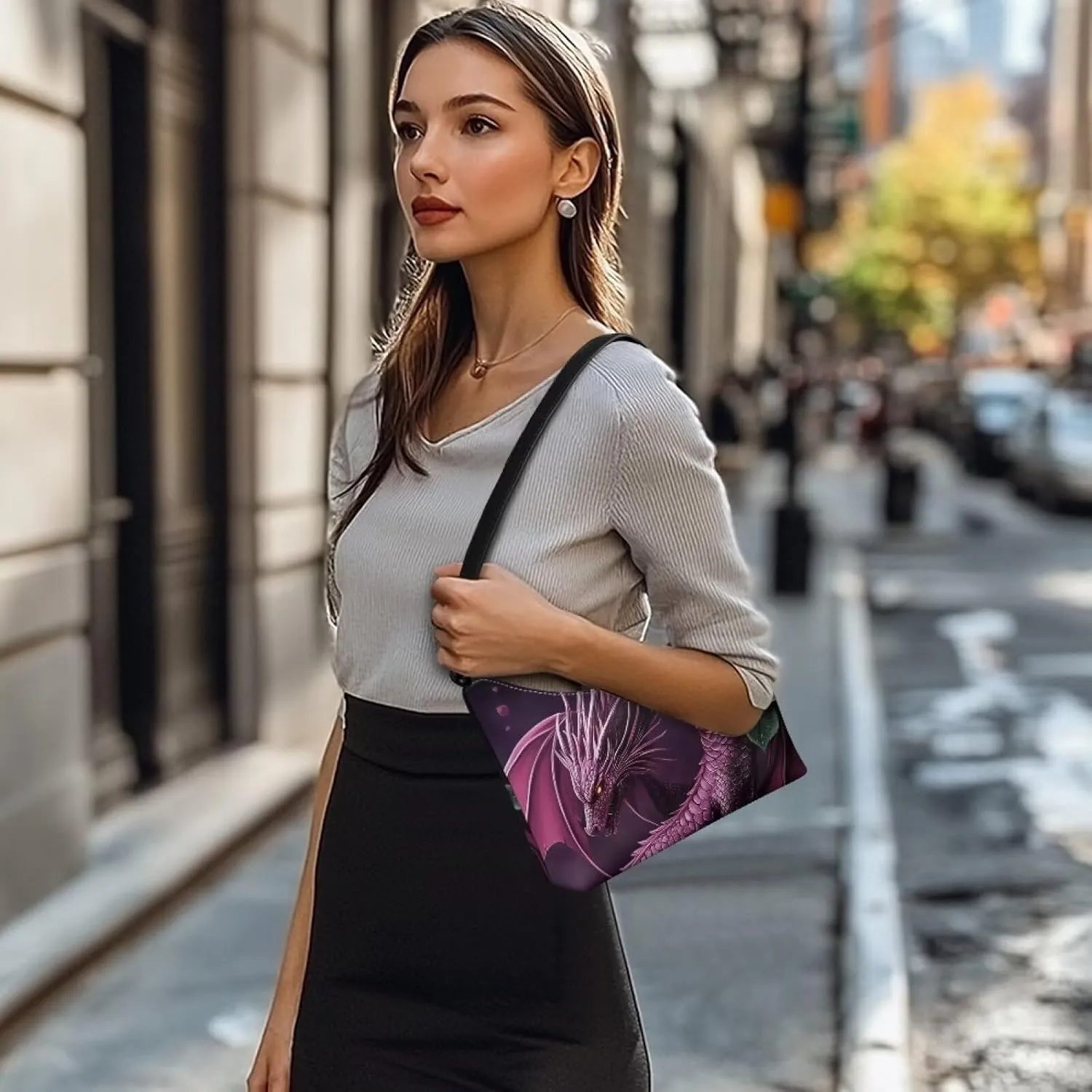 GIFTPUZZ PU Women's Underarm Bag Trendy Women Shouder Handbags with Hand Strap for Party Travel Work and Vacation