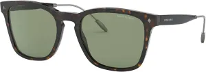 GIORGIO ARMANI Man Sunglasses Havana Frame, Green Lenses, 54MM