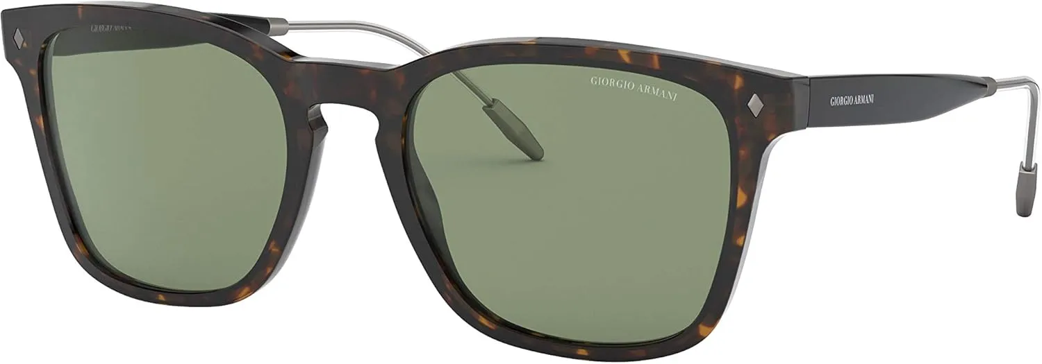 GIORGIO ARMANI Man Sunglasses Havana Frame, Green Lenses, 54MM