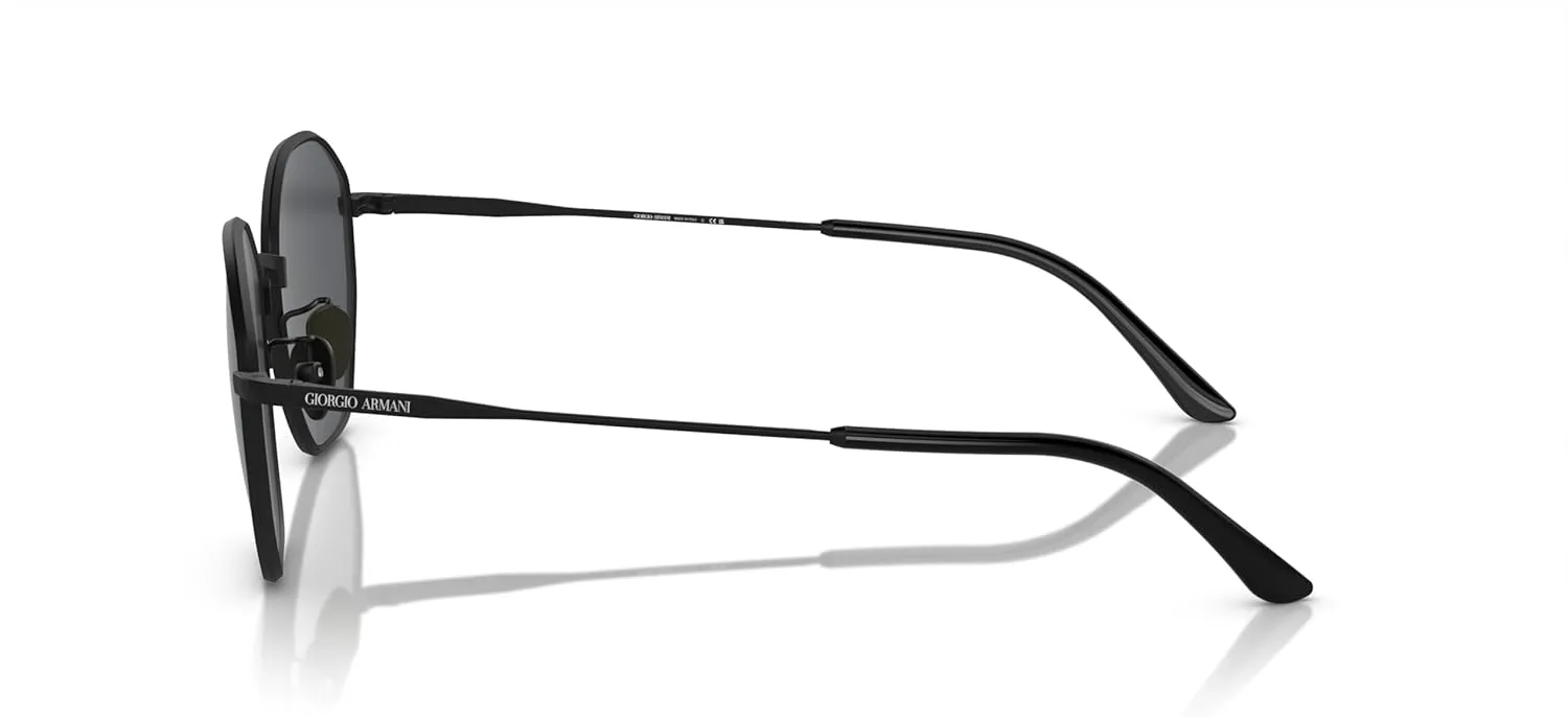 GIORGIO ARMANI Man Sunglasses Matte Gunmetal Frame, Dark Grey Lenses, 53MM