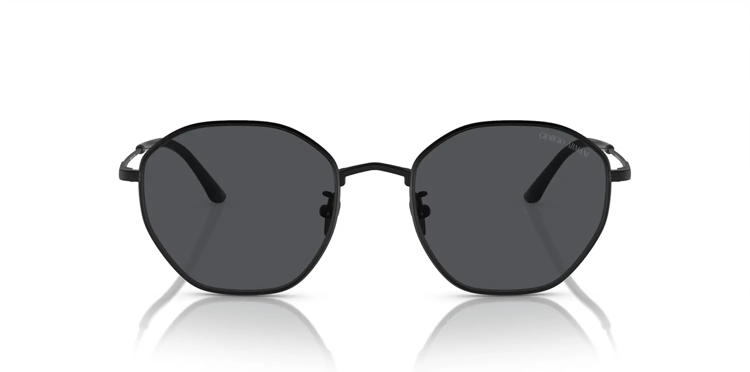 GIORGIO ARMANI Man Sunglasses Matte Gunmetal Frame, Dark Grey Lenses, 53MM