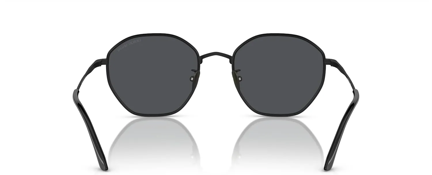 GIORGIO ARMANI Man Sunglasses Matte Gunmetal Frame, Dark Grey Lenses, 53MM