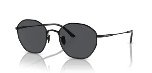 GIORGIO ARMANI Man Sunglasses Matte Gunmetal Frame, Dark Grey Lenses, 53MM