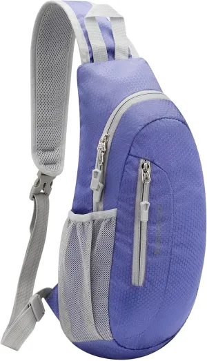 Gisdanchz Unisex Honeycomb Jacquard Small Sling Bag Slim Sling Backpack Crossbody Chest Bag for Hiking Travel