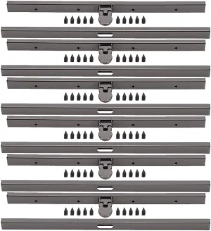GLOGLOW 6PCs Metal Purse Frame, Wallet Clasps Bag Making Supplies Straight Channel Diva Purse Frame Wallet Clasp Metal Wallet Frame Straight Side Bag Supplies(Gun Gray)