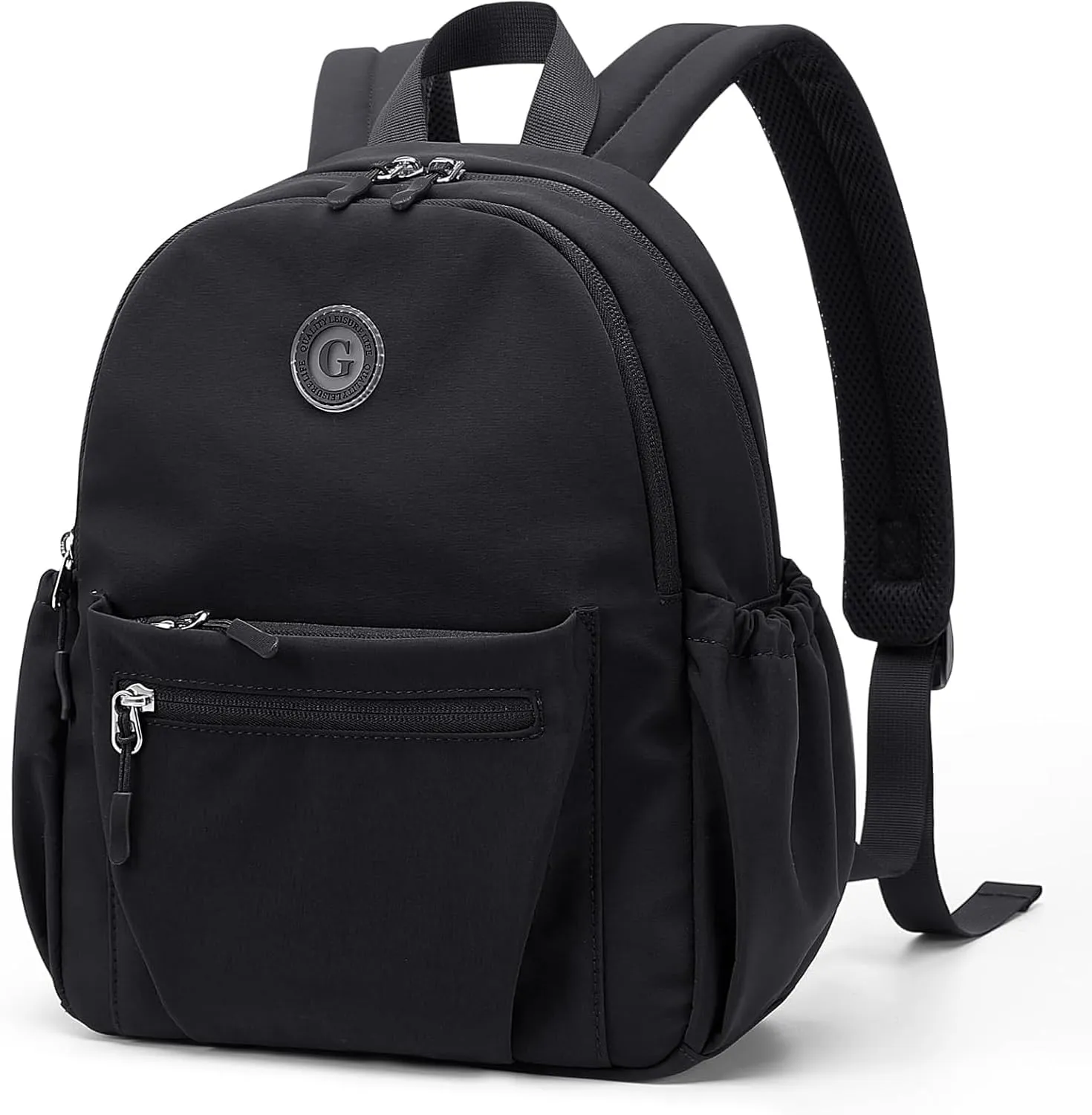 GOLF SUPAGS 10L Mini Backpack Lightweight Nylon Daypack for Women, Small City Pack, Versatile Ladies Backpack for Shopping & Travel, Black