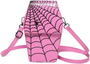 Gothic Coffin Shape Crossbody Bag for Women, Novelty Gothic Crossbody Purse Halloween Trick or Treat Purses