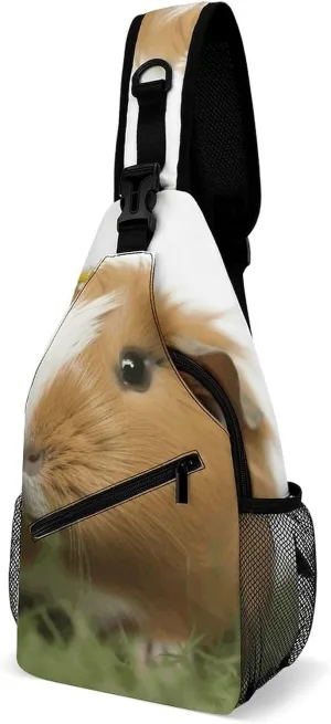 Guinea Pig Sling Bag for Men Women Waterproof Chest Bag Print Cross Chest Bag Diagonally Gym Sport Travel Hiking Daypack