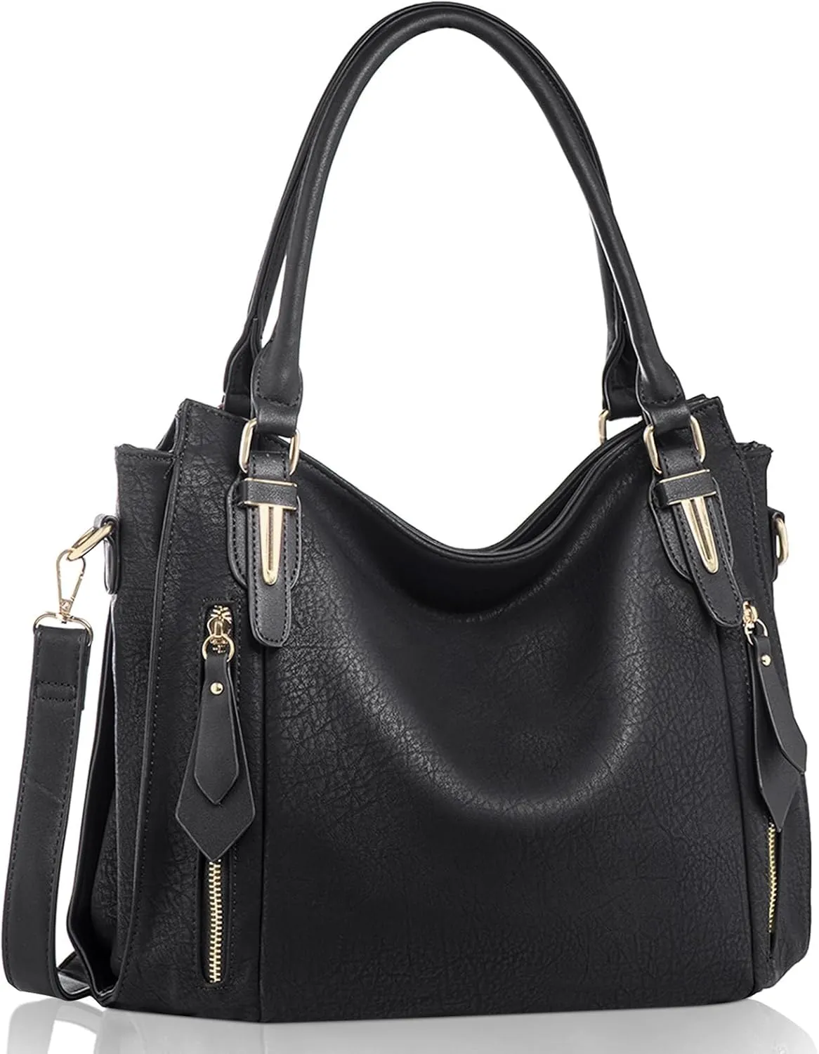 Handbags for Women Faux Leather Top Handle Shoulder Bags with Detachable Strap Medium Size