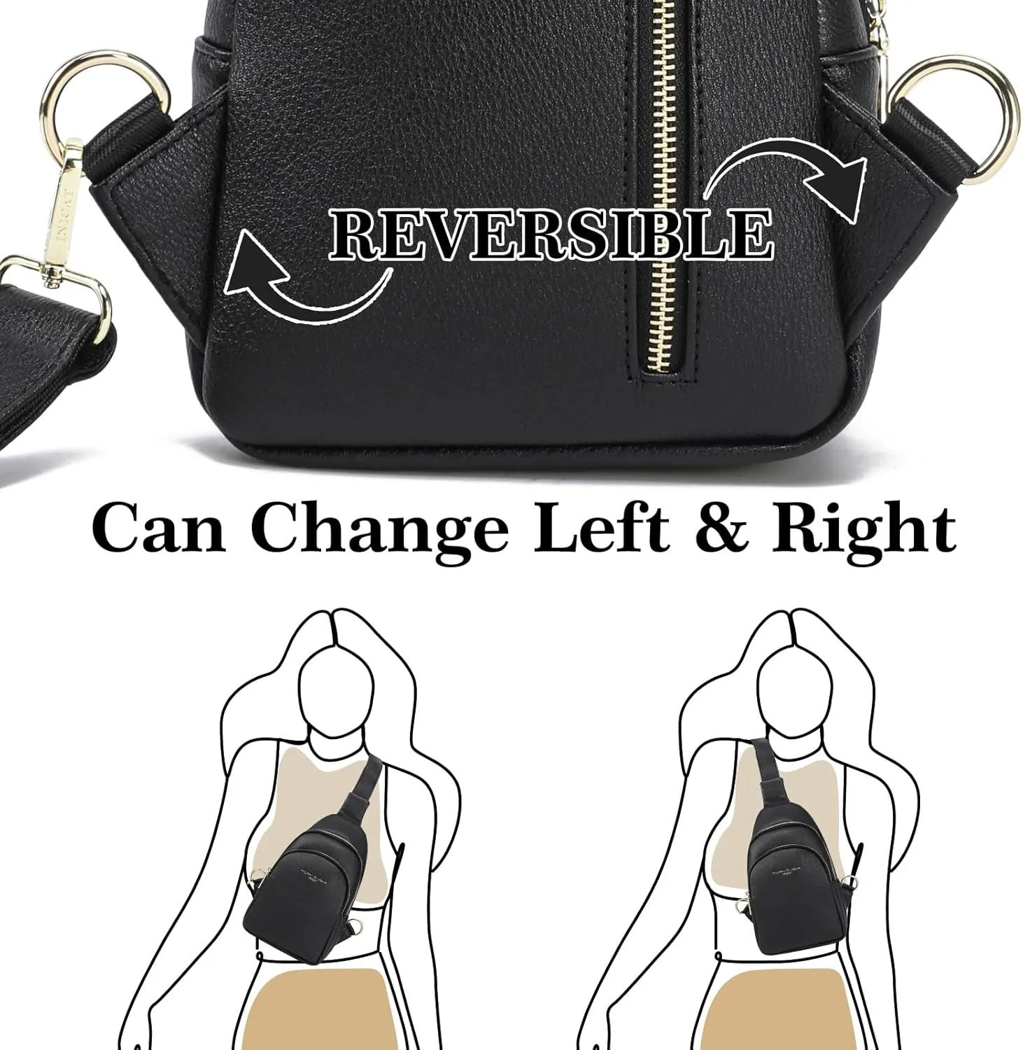 Haytijoe Crossbody Bags for Women Leather Sling Bag Anti-theft Cross Body Bag Travel Sling Purse Chest Bags Fanny Packs