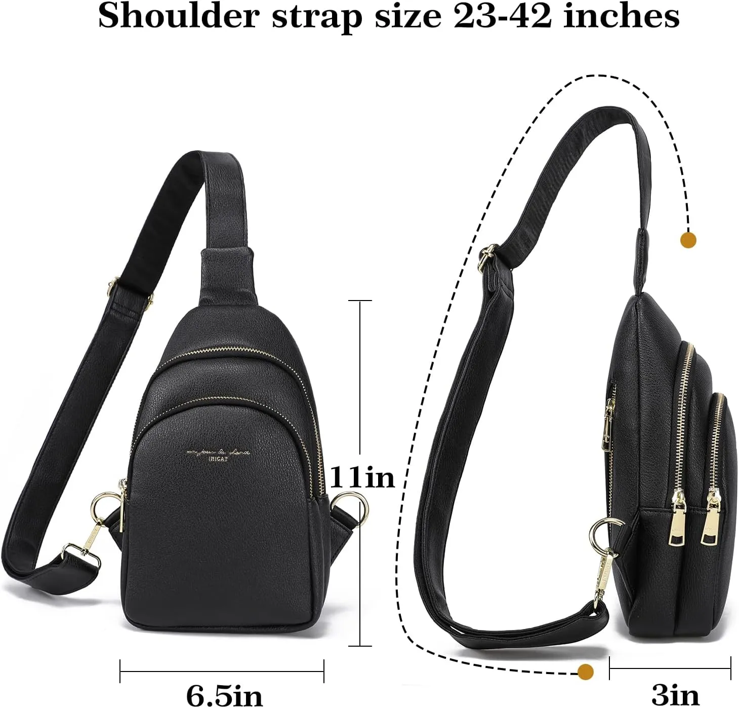 Haytijoe Crossbody Bags for Women Leather Sling Bag Anti-theft Cross Body Bag Travel Sling Purse Chest Bags Fanny Packs