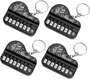 Hemoton 4Pcs Decorative Piano Keychain Musical Instrument Bag Pendant Lightweight and for Keys Handbags Backpacks Unique Present