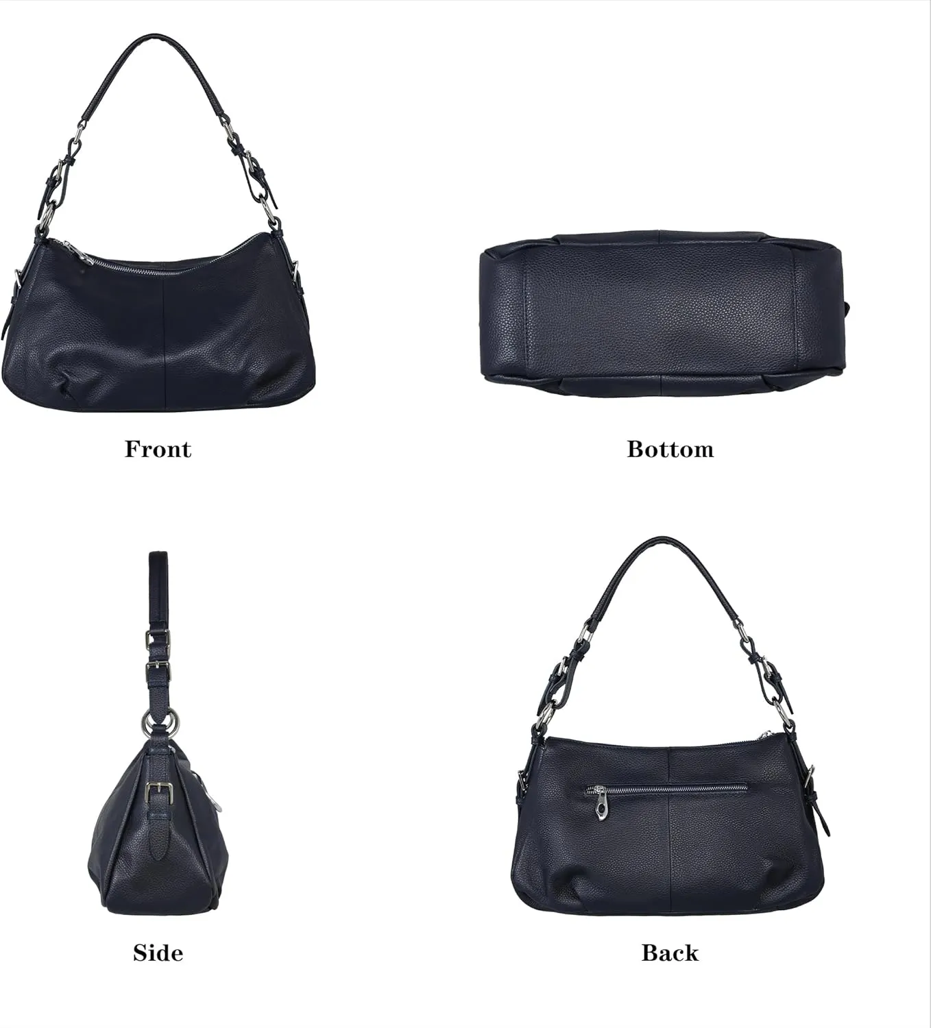 HESHE Leather Purses and Handbags Hobo Shoulder Bags Tote Bag Crossbody Purse Ladies Designer Satchel Bags