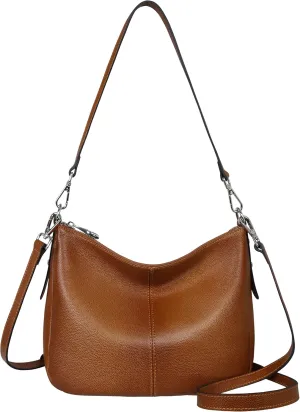 HESHE Women's Leather Purses Shoulder Bags Crossbody Purses Hobo Bags Medium Cross Body Handbags Sling Bag Crescent Purse