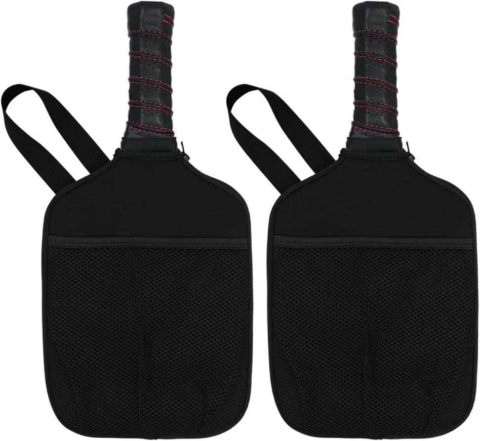 HEYSKAY Pickleball Paddle Cover Pickleball Racket Sleeve Bag with Handle Strap Pickle-Ball Equipment Protective Paddle Sleeve with Mesh Pocket