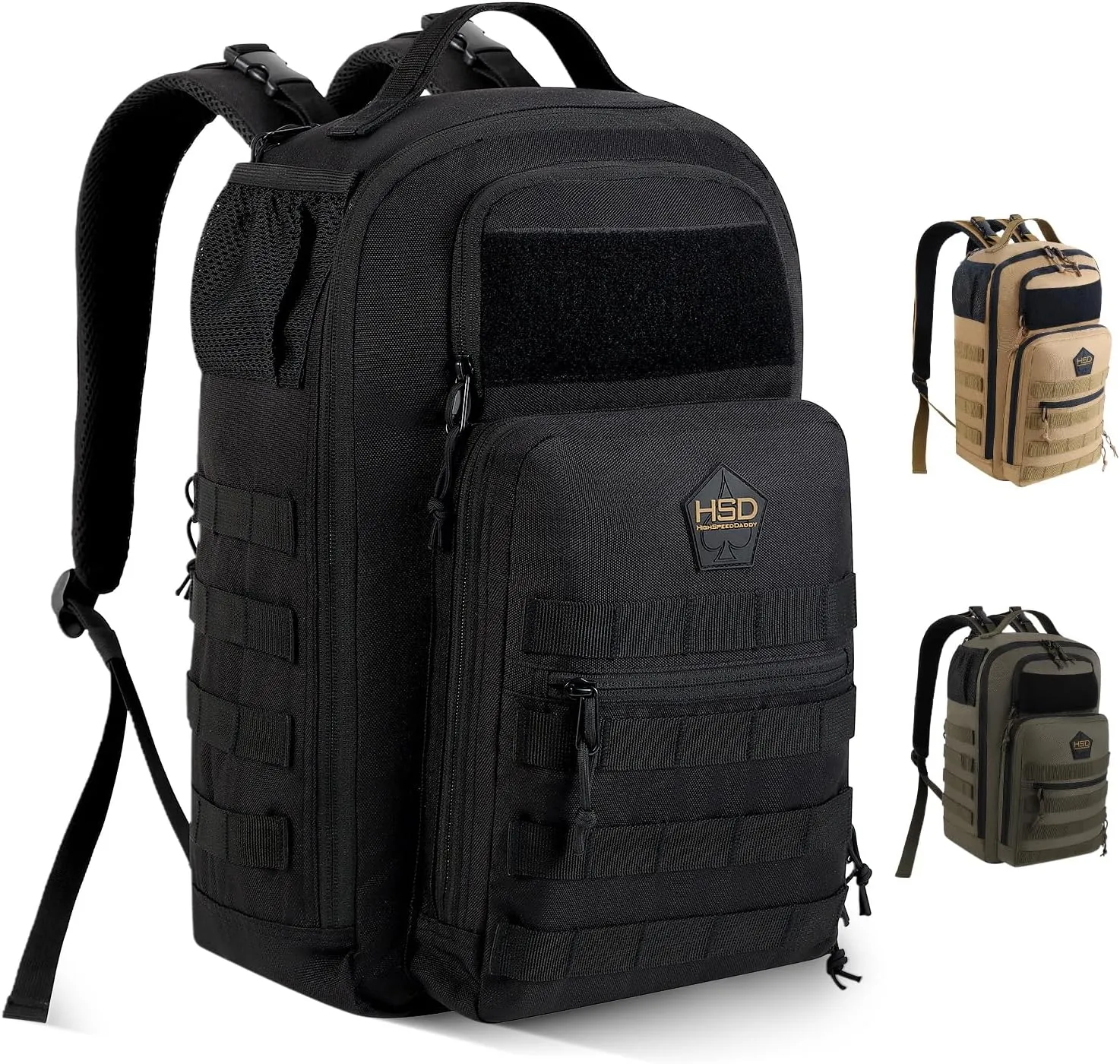 HighSpeedDaddy - Baby Diaper Backpack, Military-Grade, Waterproof, Compact Baby Travel Bag w/Stroller Straps & Tablet Sleeve
