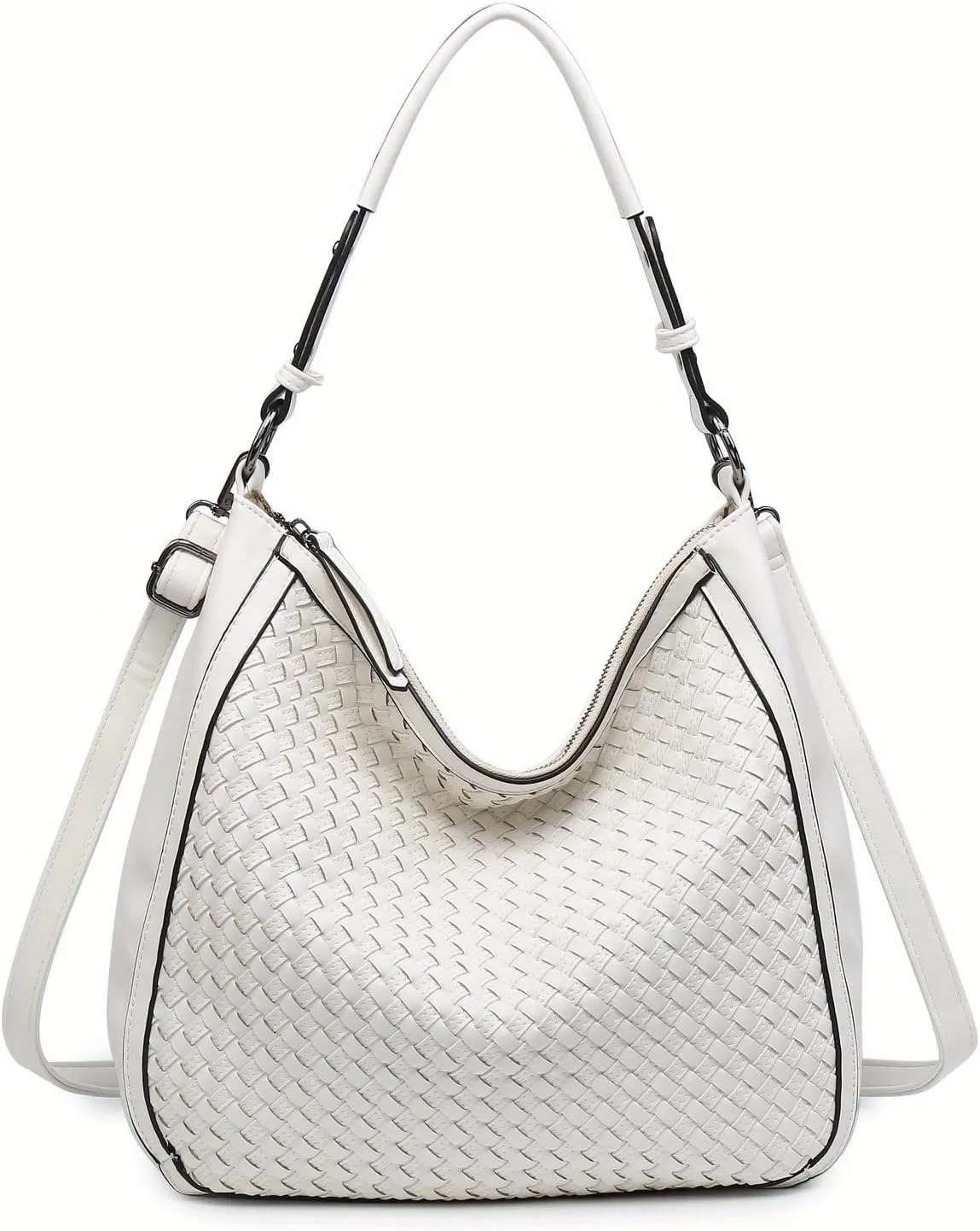Hobo Bag for Women Woven Shoulder Bag in Large